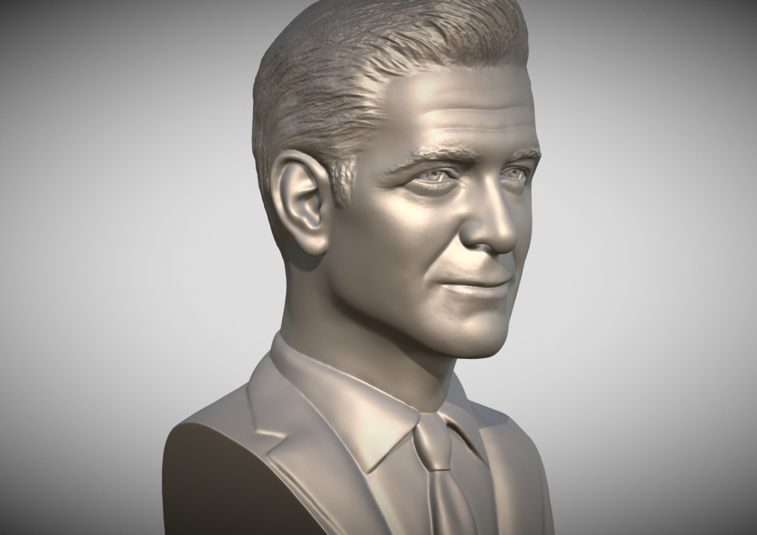 George Clooney bust 3D print model_8