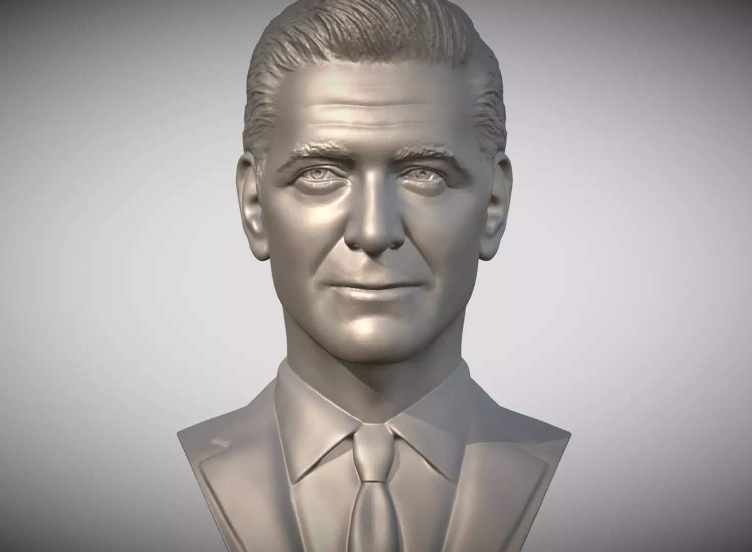 George Clooney bust 3D print model_0