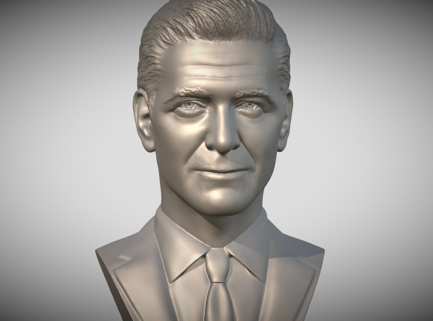 George Clooney bust 3D print model_10