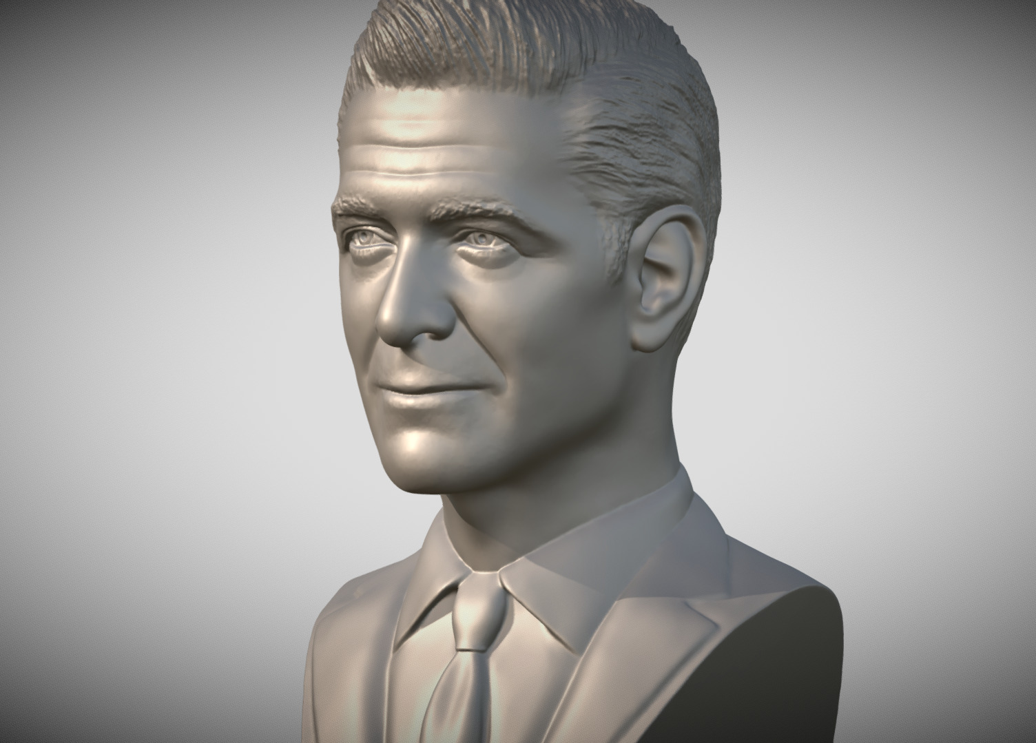 George Clooney bust 3D print model_2