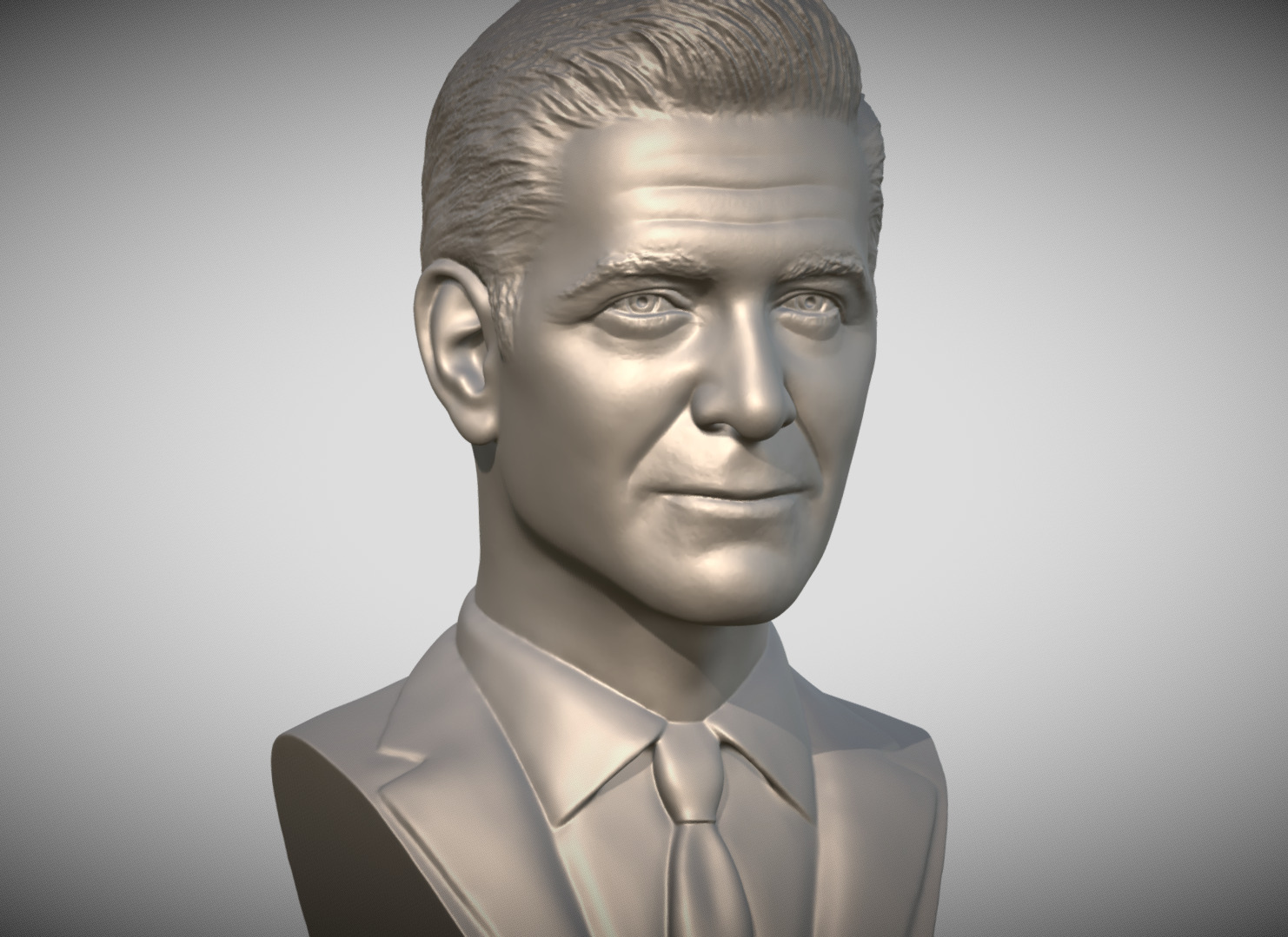 George Clooney bust 3D print model_9