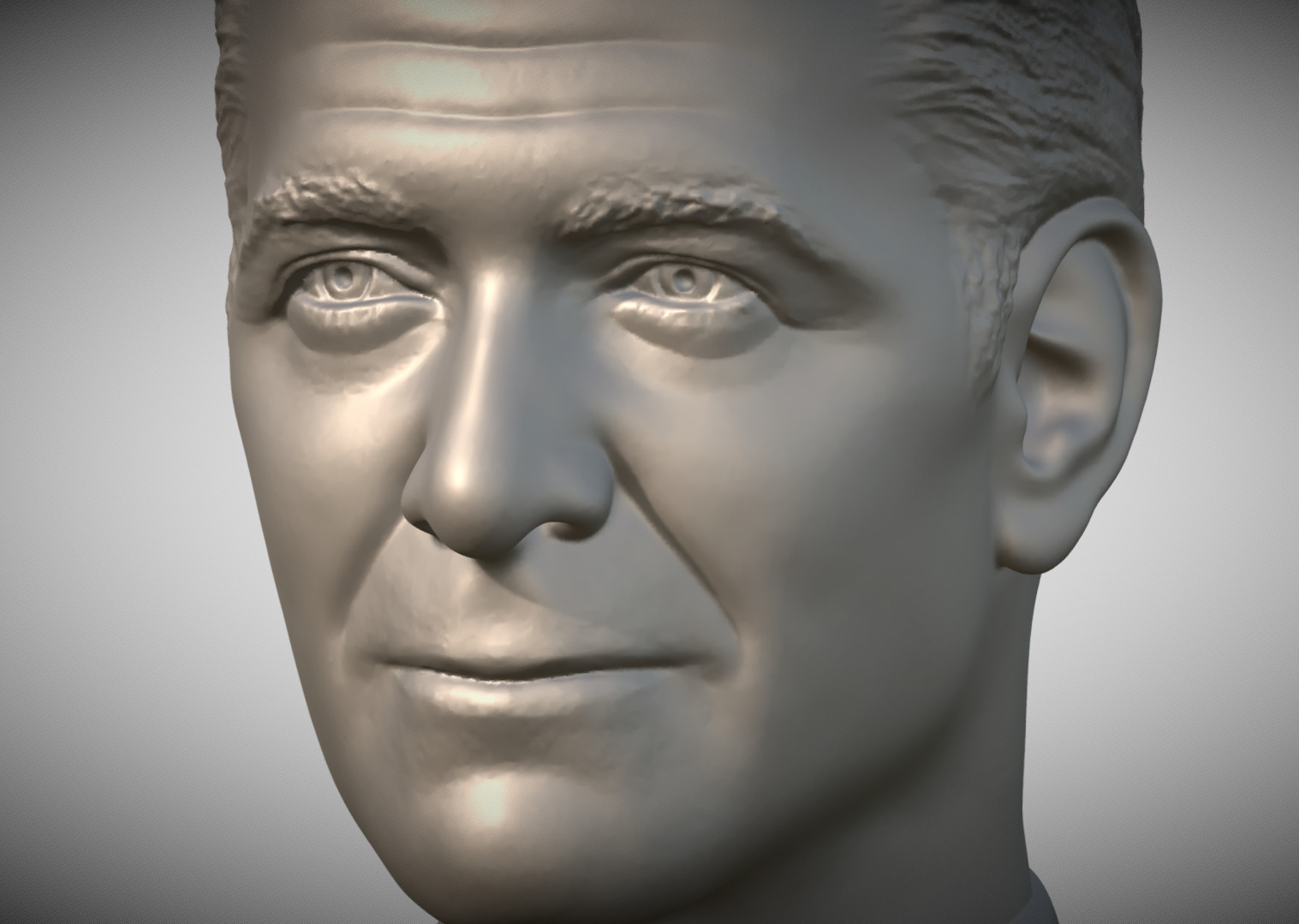 George Clooney bust 3D print model_12