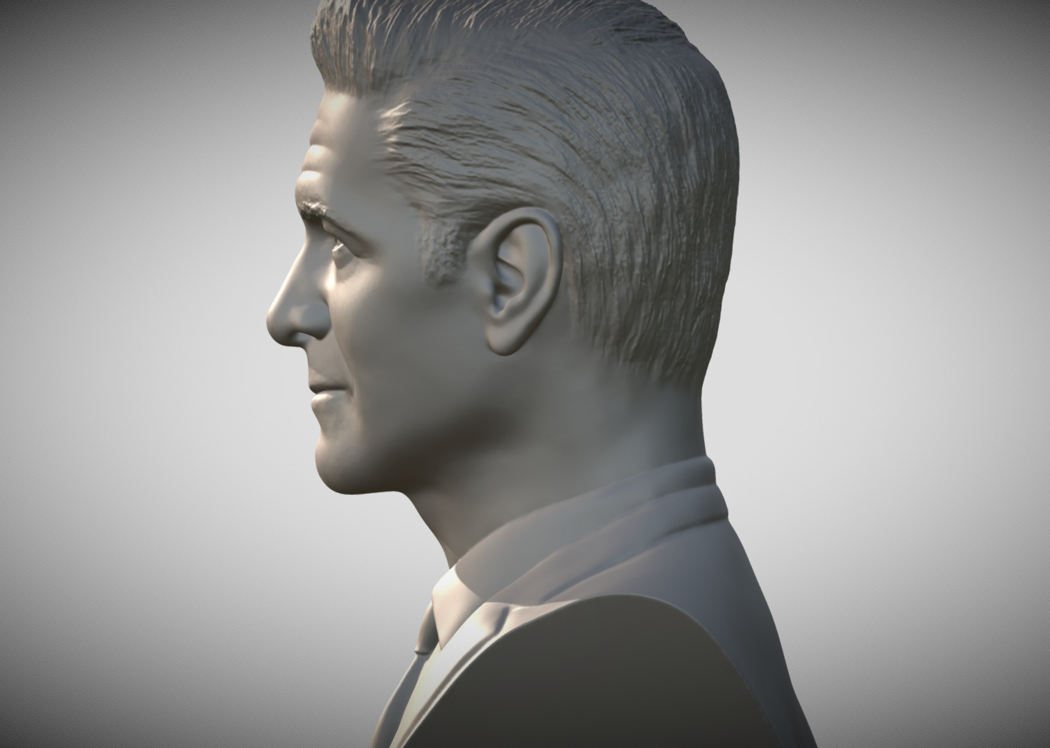 George Clooney bust 3D print model_4