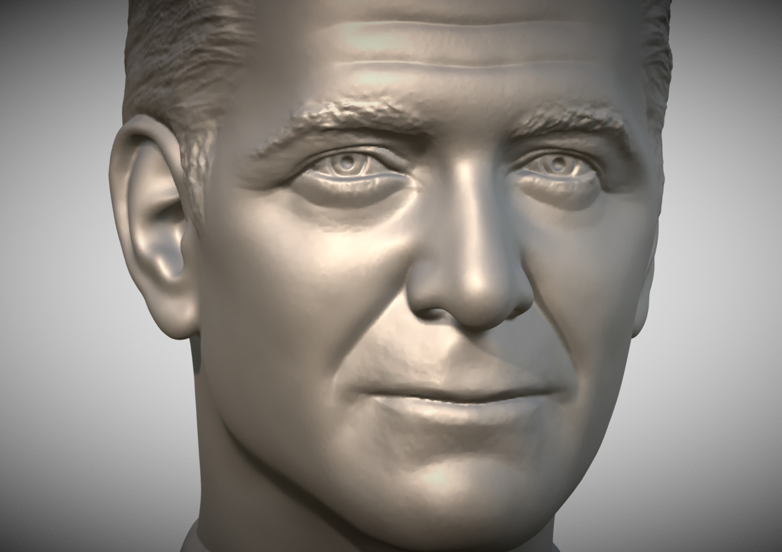 George Clooney bust 3D print model_11