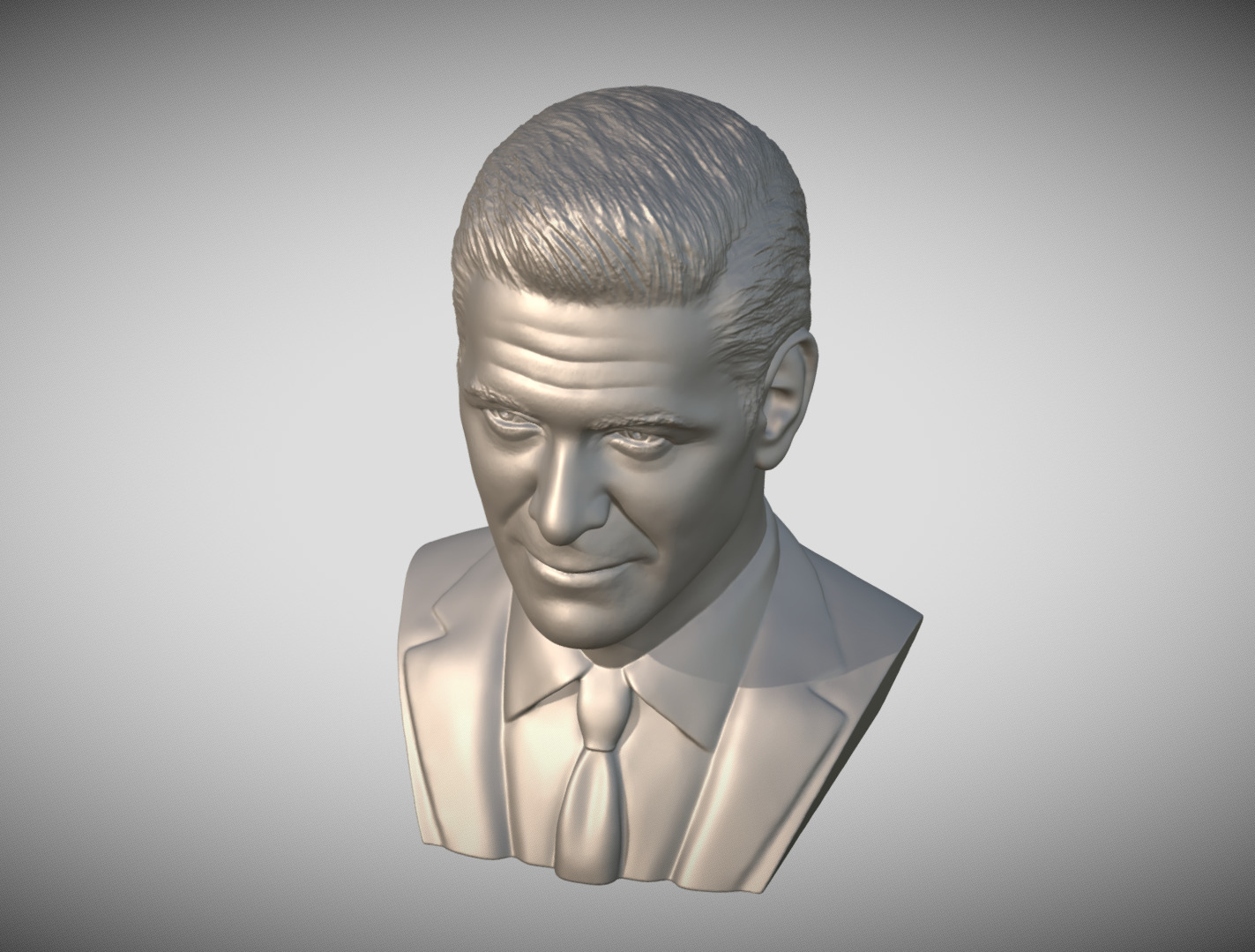 George Clooney bust 3D print model_13