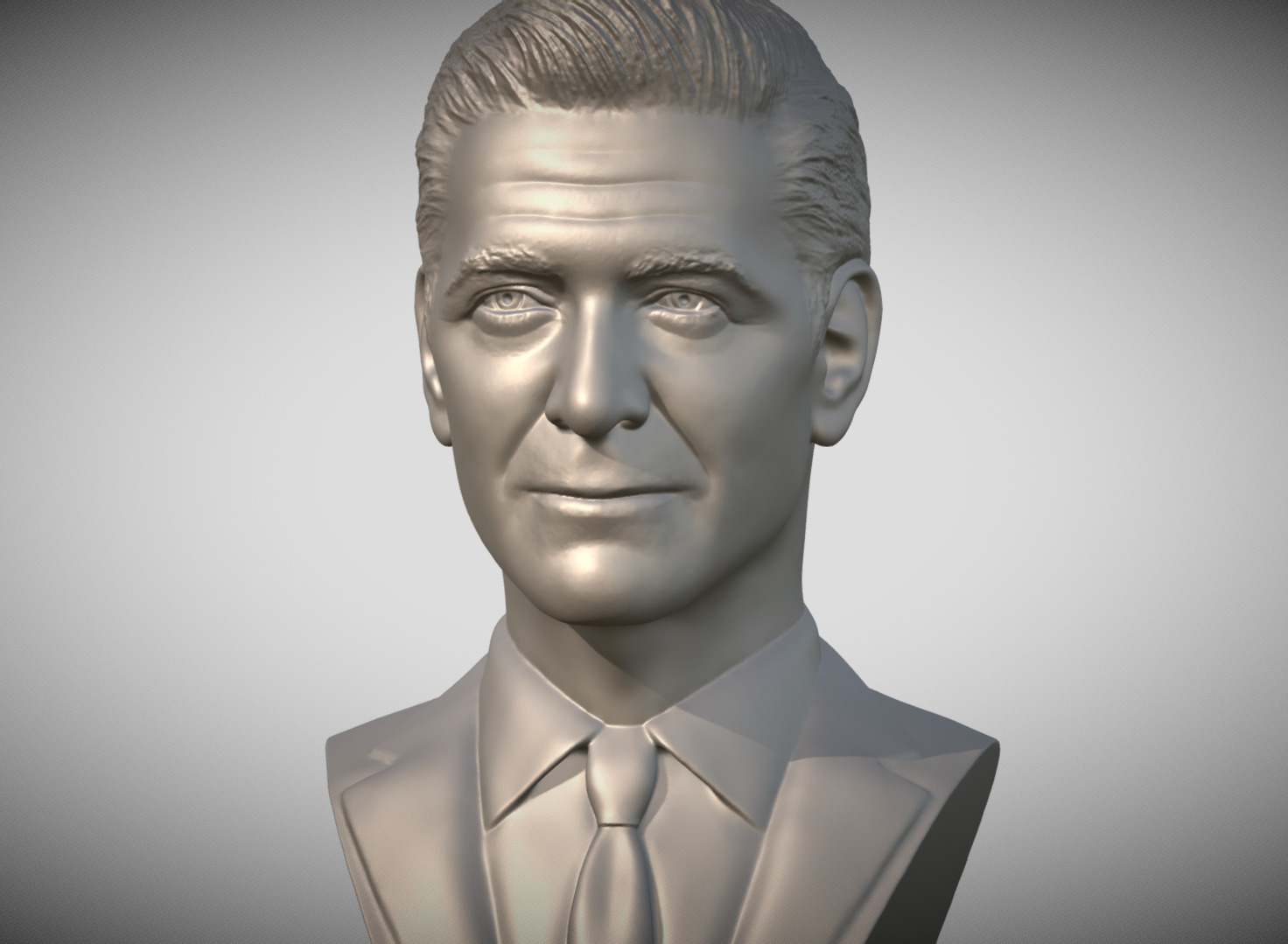 George Clooney bust 3D print model_1
