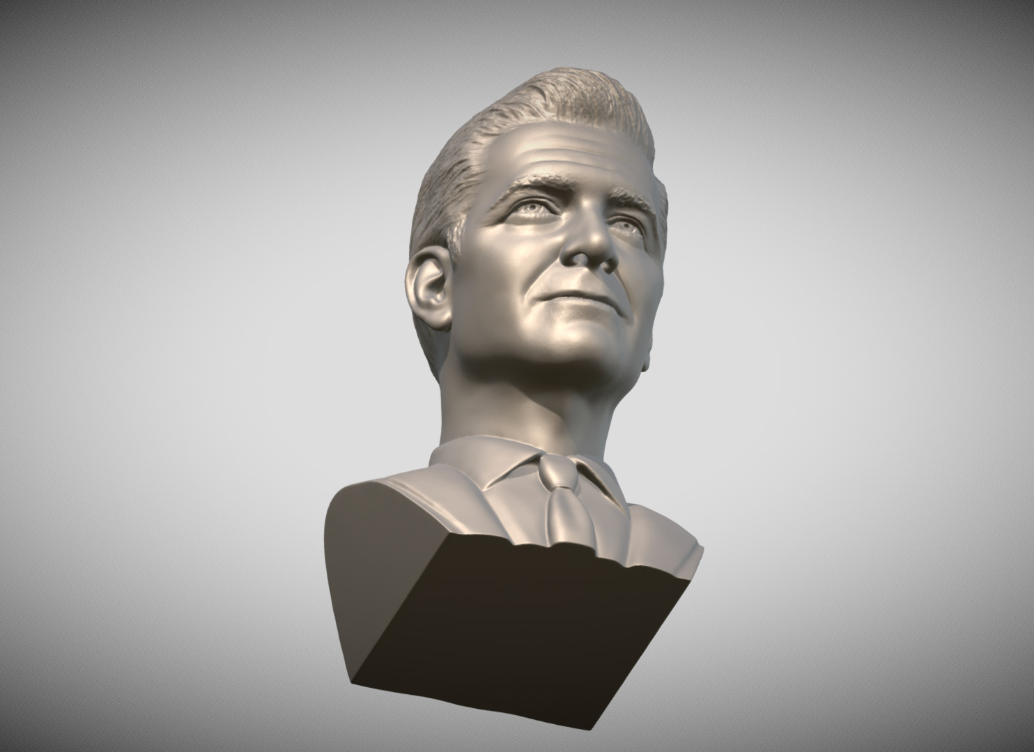 George Clooney bust 3D print model_14