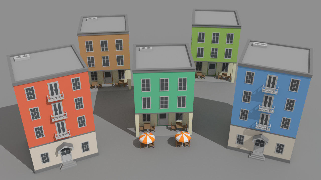 SimplePoly Buildings - Low Poly Assets Low-poly 3D model_2