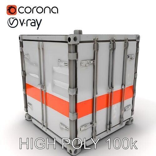 Industrial Shipping Container model pack with PBR Textures Low-poly 3D model