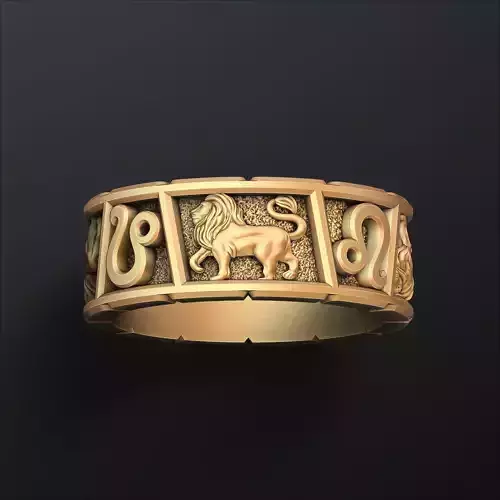 Horoscope Leo Ring v2 3D print model