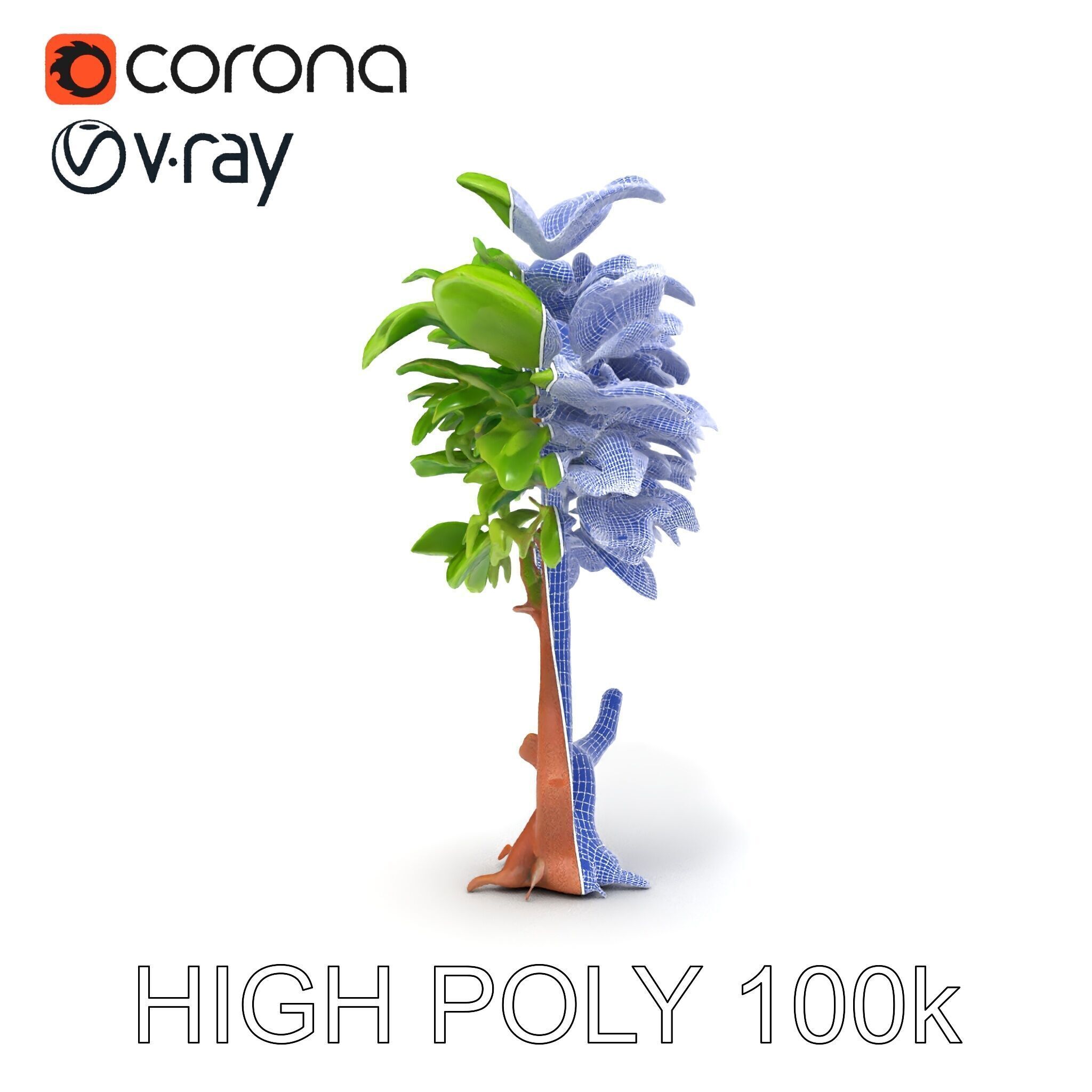 Lush Foliage Tree Model Pack for Realistic Rendering Low-poly 3D model_20