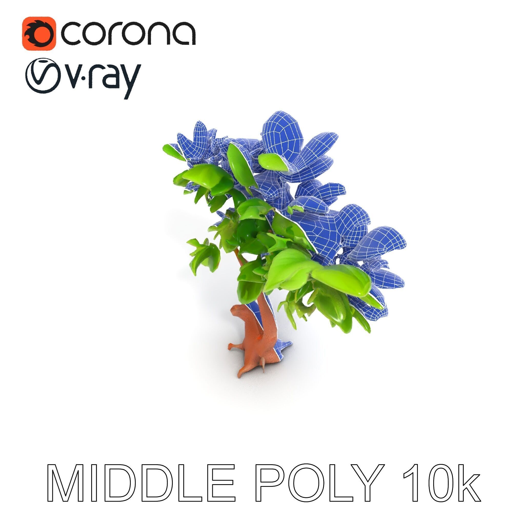 Lush Foliage Tree Model Pack for Realistic Rendering Low-poly 3D model_18