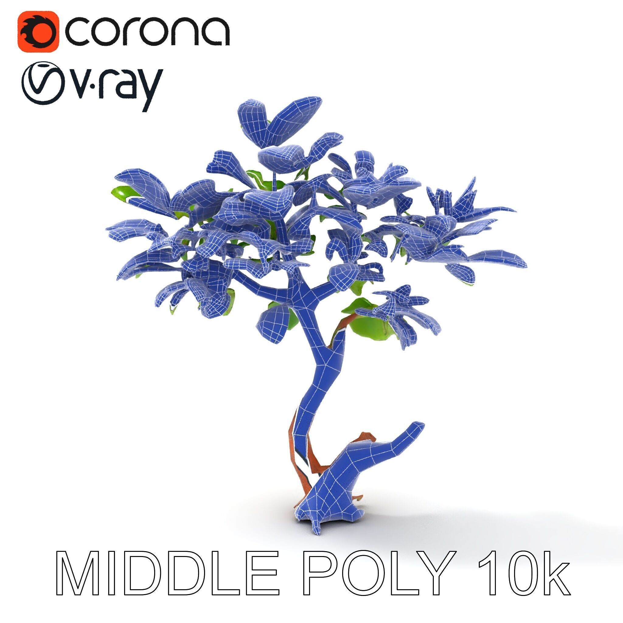 Lush Foliage Tree Model Pack for Realistic Rendering Low-poly 3D model_24