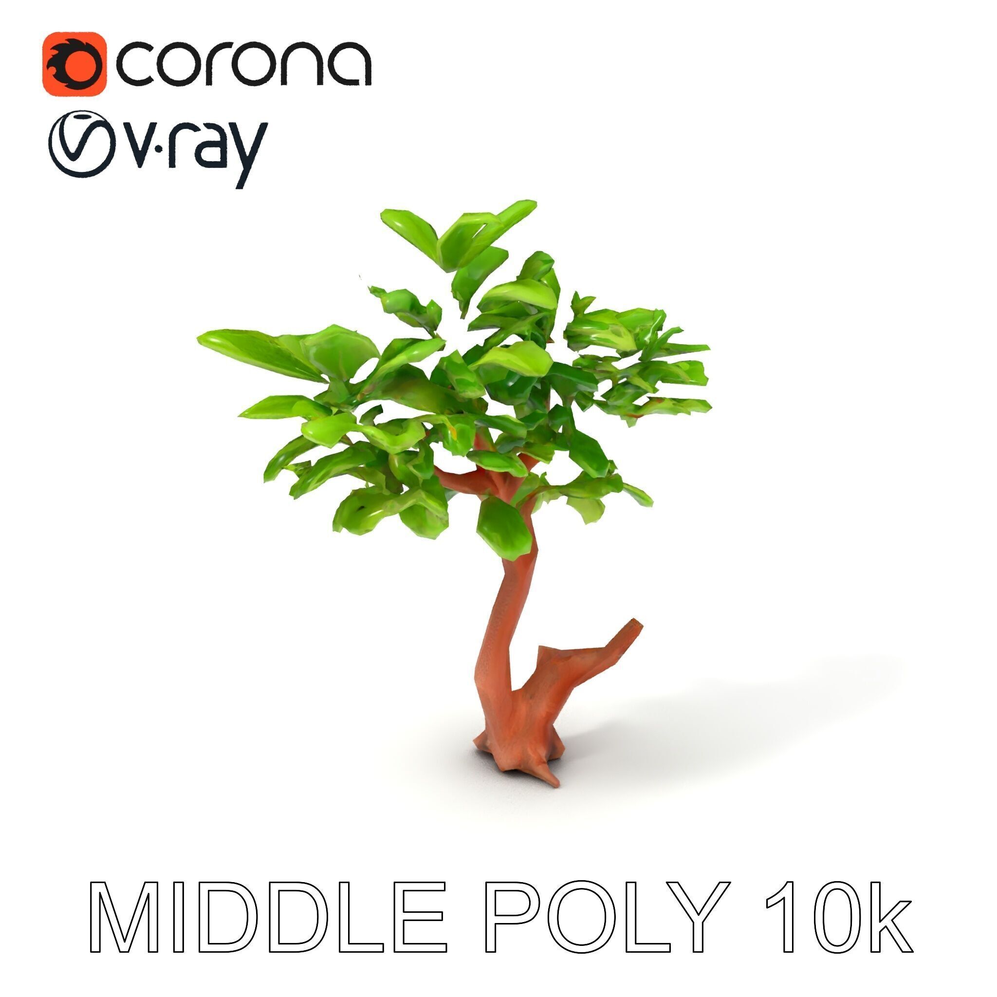 Lush Foliage Tree Model Pack for Realistic Rendering Low-poly 3D model_7