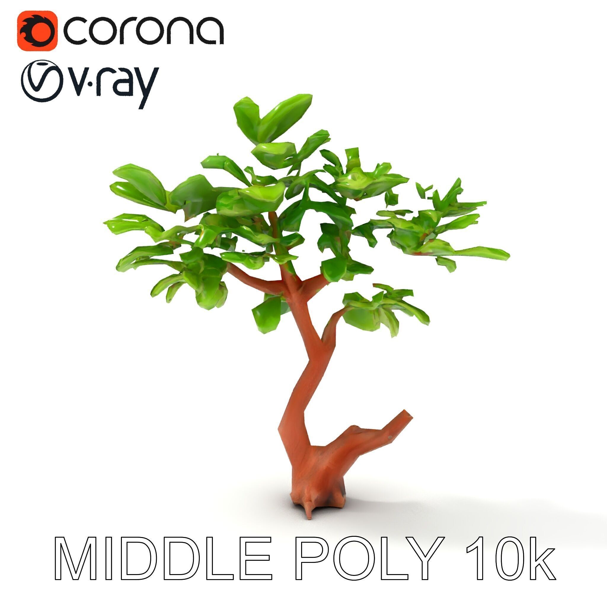 Lush Foliage Tree Model Pack for Realistic Rendering Low-poly 3D model_10