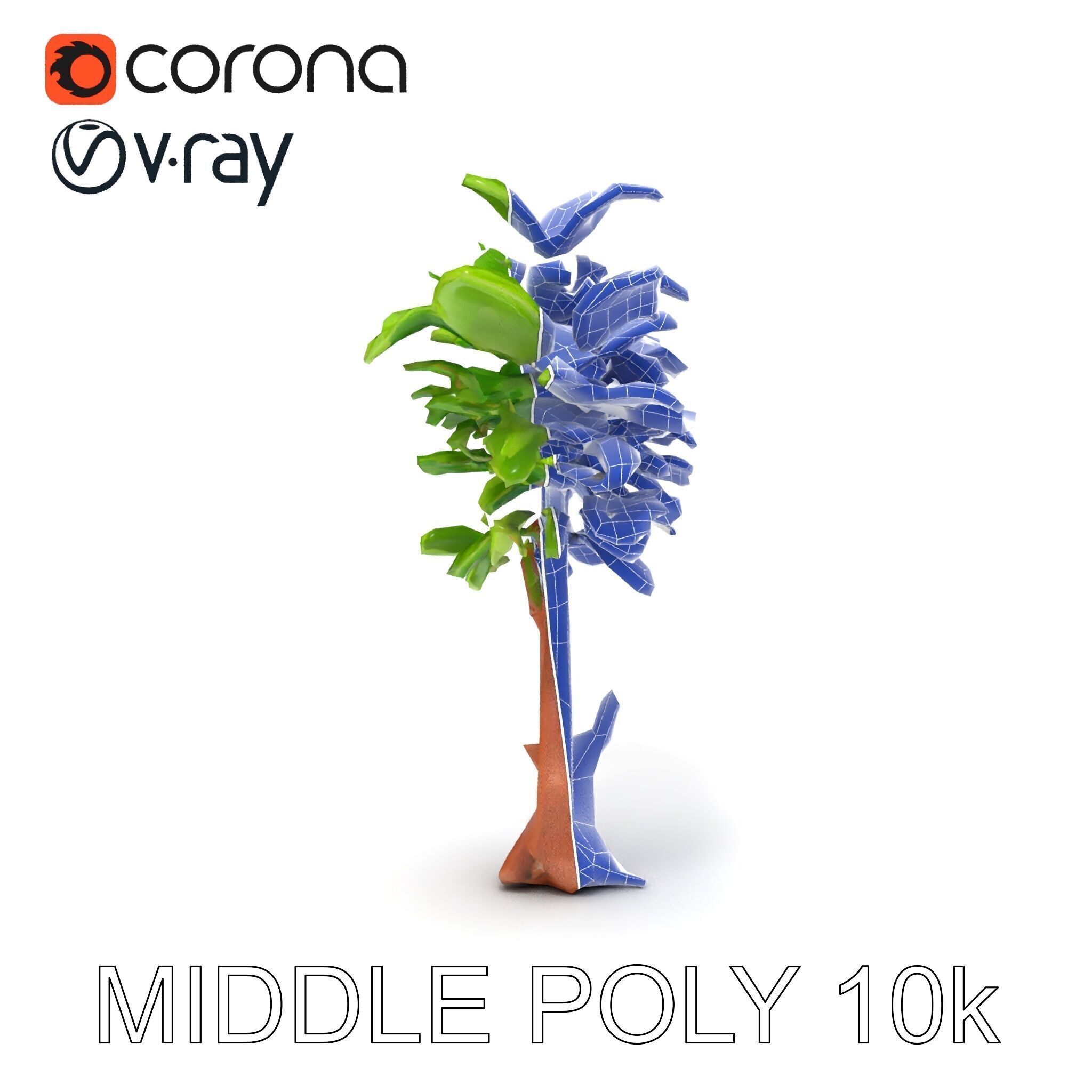 Lush Foliage Tree Model Pack for Realistic Rendering Low-poly 3D model_25