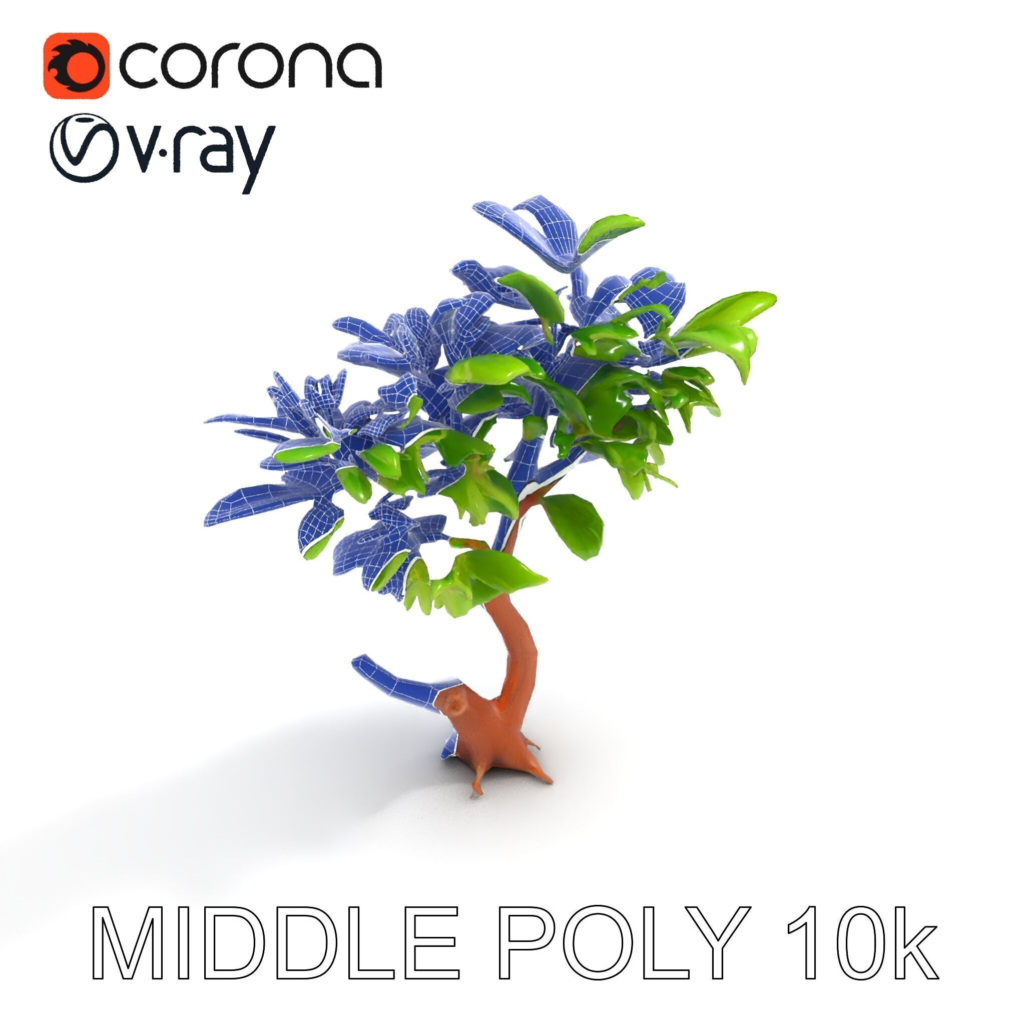 Lush Foliage Tree Model Pack for Realistic Rendering Low-poly 3D model_13