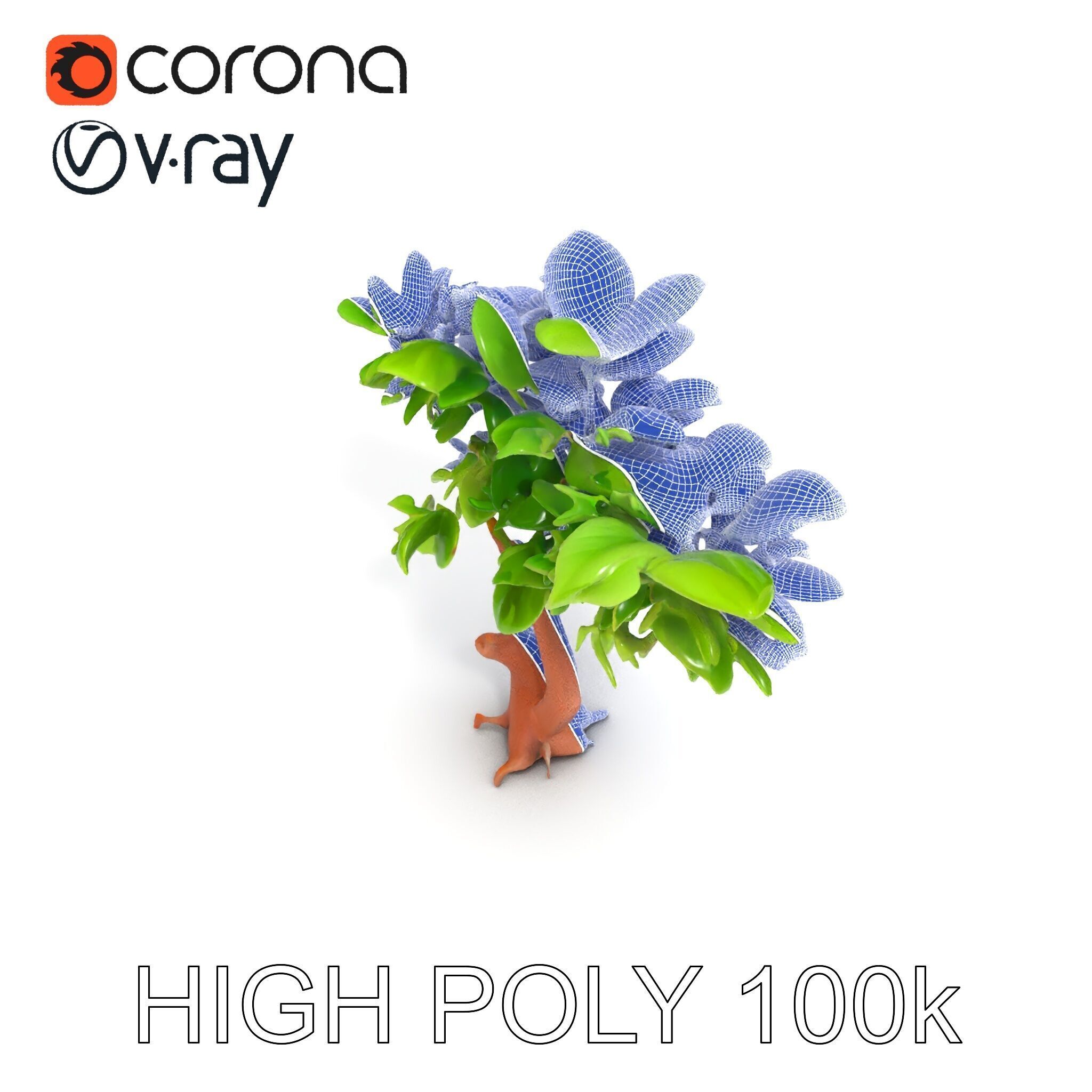 Lush Foliage Tree Model Pack for Realistic Rendering Low-poly 3D model_26