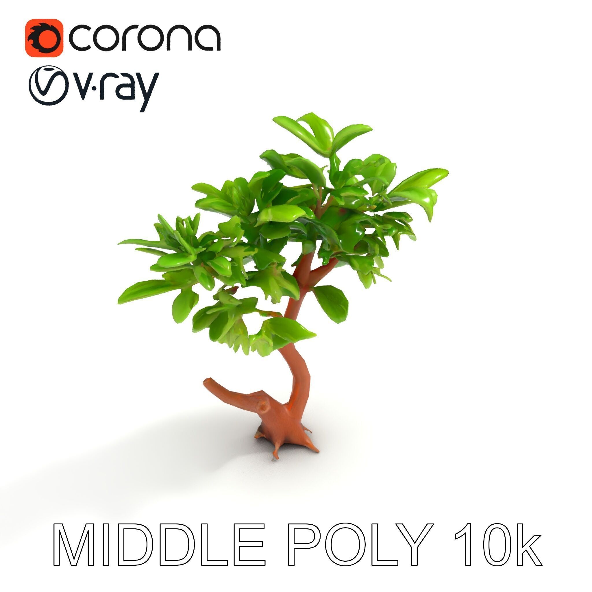 Lush Foliage Tree Model Pack for Realistic Rendering Low-poly 3D model_9