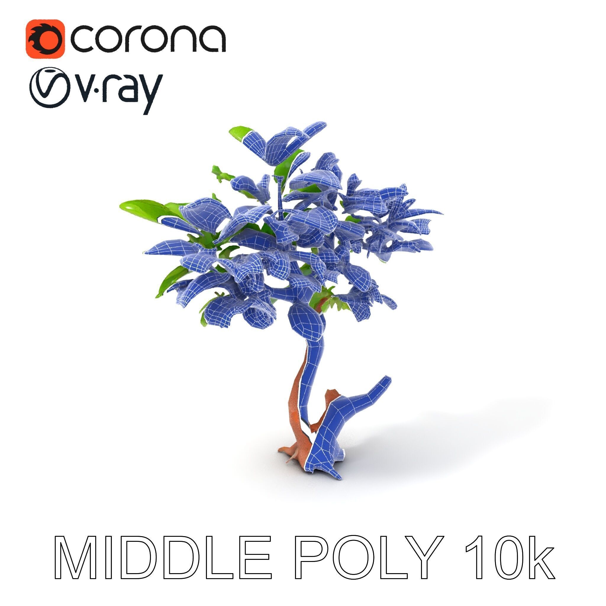 Lush Foliage Tree Model Pack for Realistic Rendering Low-poly 3D model_27