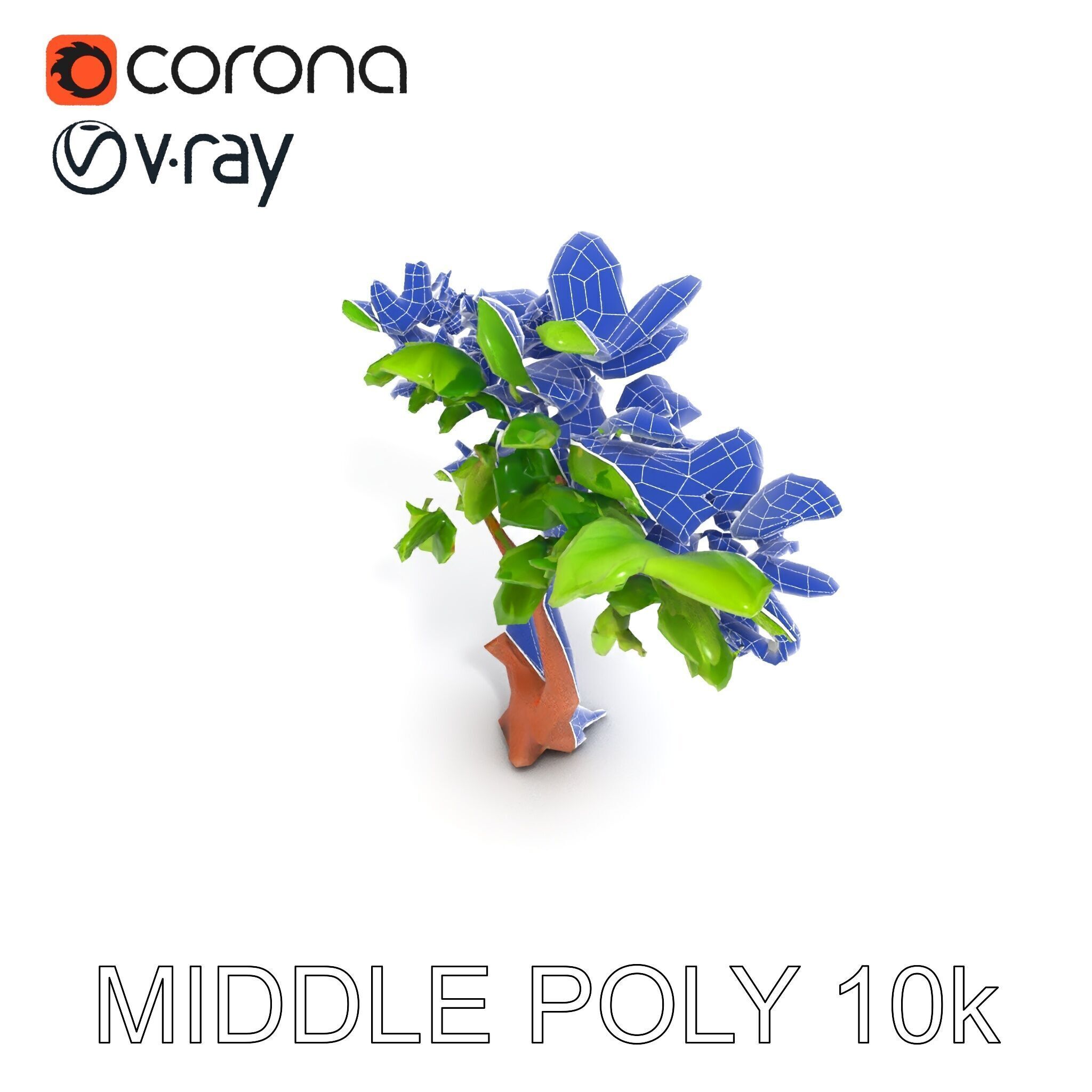 Lush Foliage Tree Model Pack for Realistic Rendering Low-poly 3D model_12