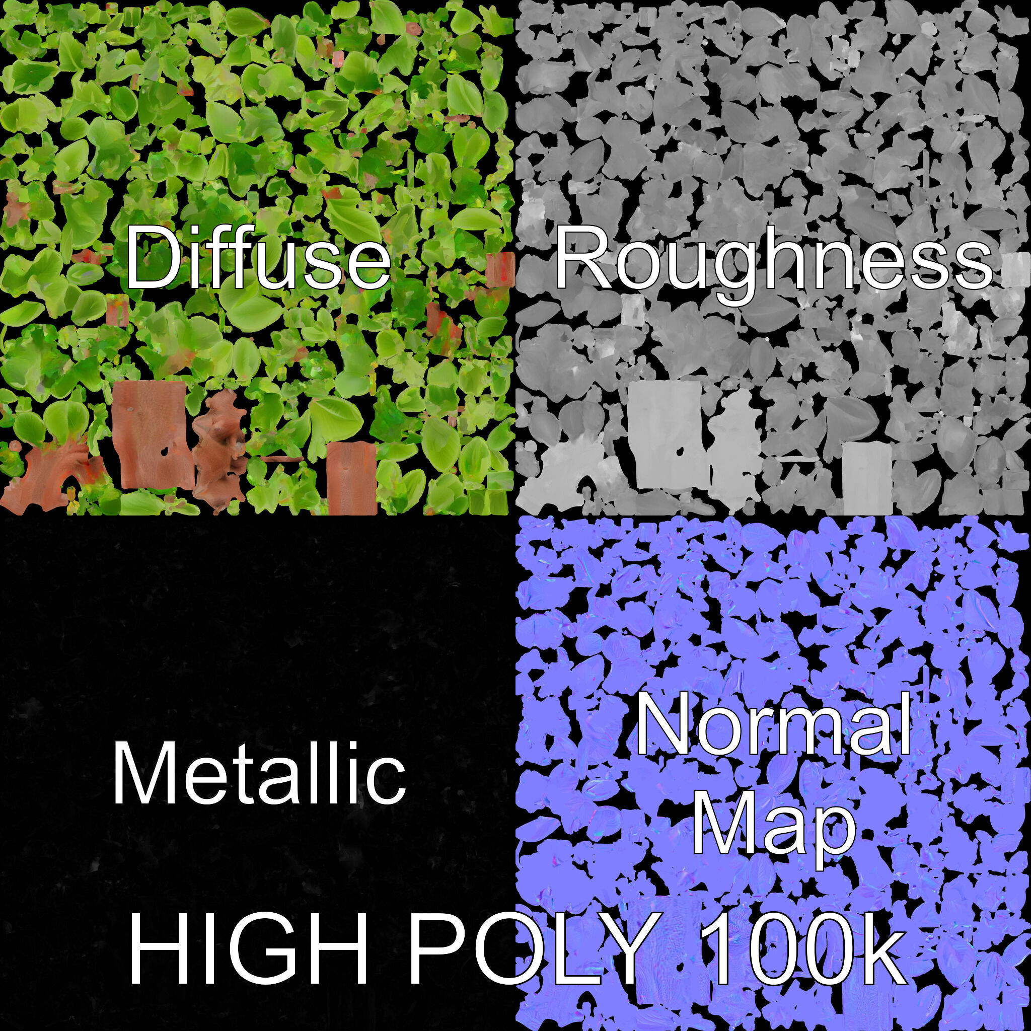 Lush Foliage Tree Model Pack for Realistic Rendering Low-poly 3D model_2