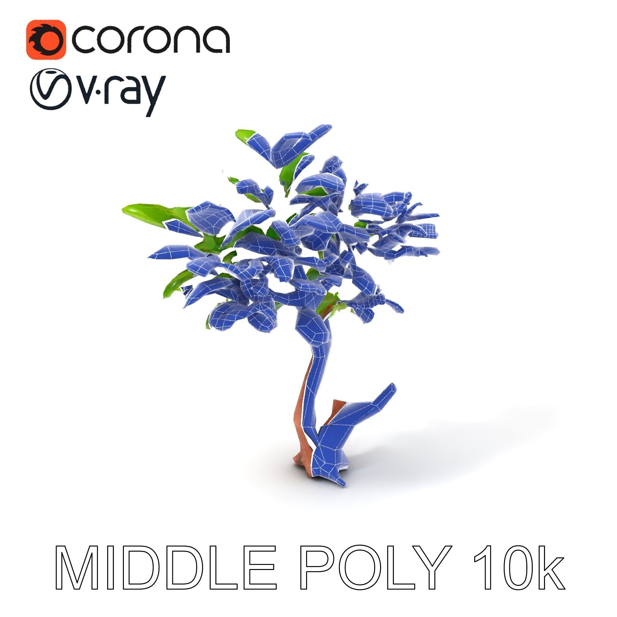 Lush Foliage Tree Model Pack for Realistic Rendering Low-poly 3D model_19