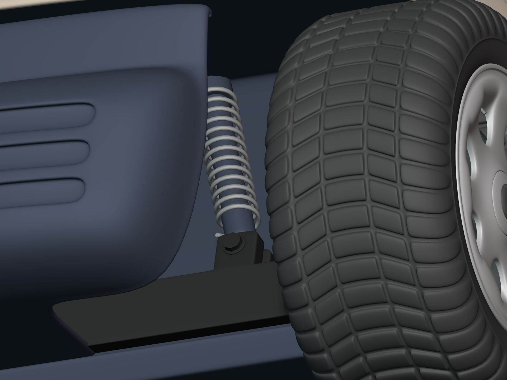 Generic Golf Cart - Electric Sport Vehicle - Club Car -- Blender 3D model_25