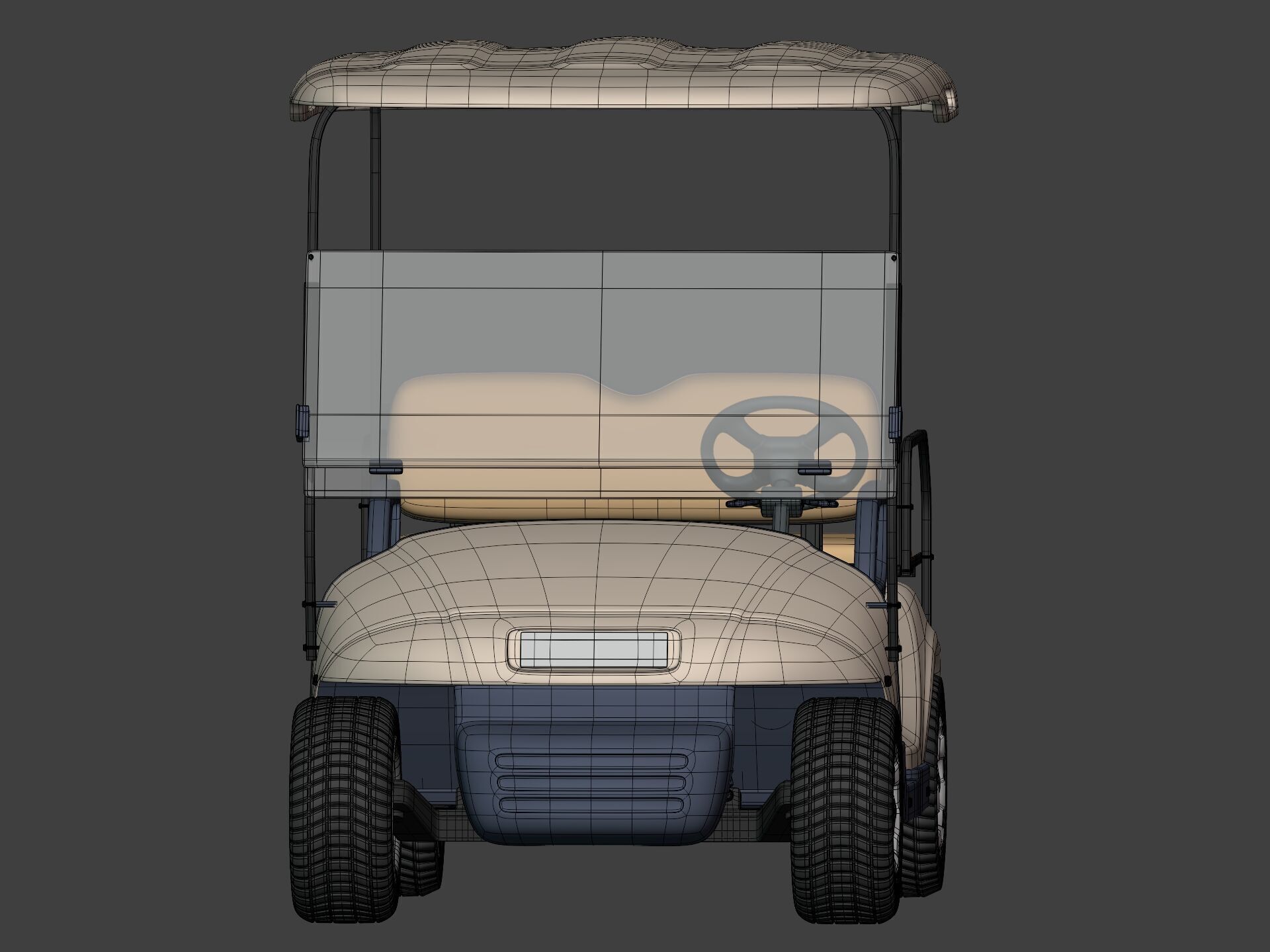 Generic Golf Cart - Electric Sport Vehicle - Club Car -- Blender 3D model_10