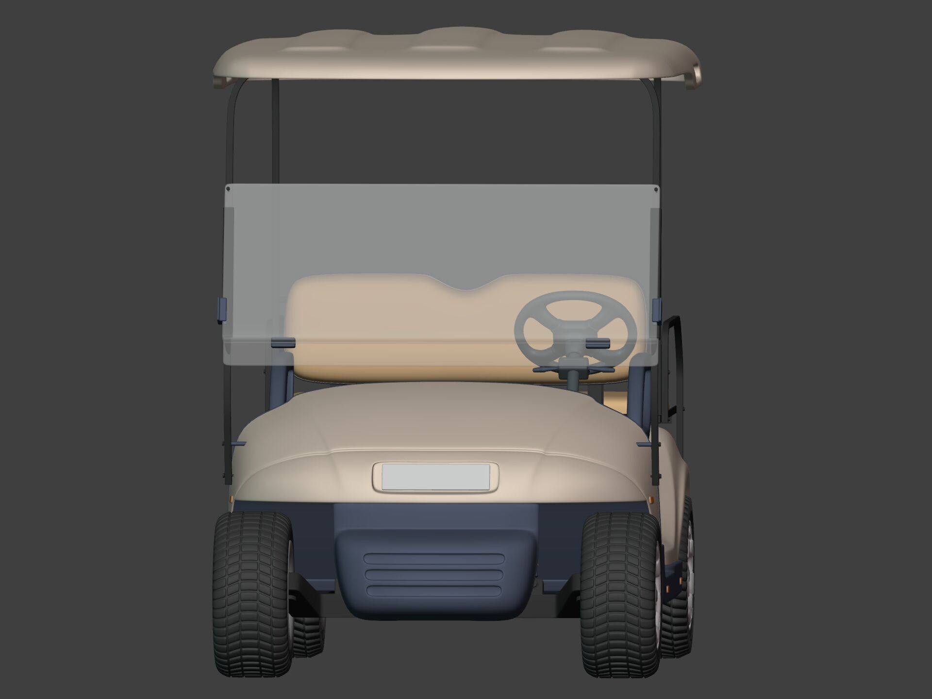 Generic Golf Cart - Electric Sport Vehicle - Club Car -- Blender 3D model_9