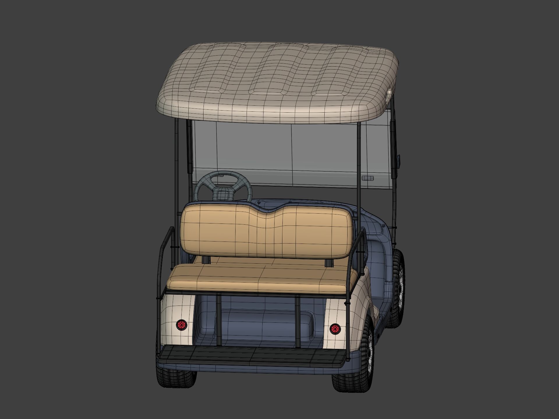Generic Golf Cart - Electric Sport Vehicle - Club Car -- Blender 3D model_14