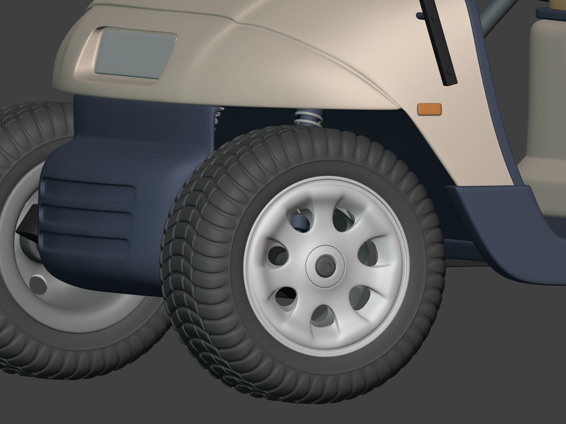 Generic Golf Cart - Electric Sport Vehicle - Club Car -- Blender 3D model_23