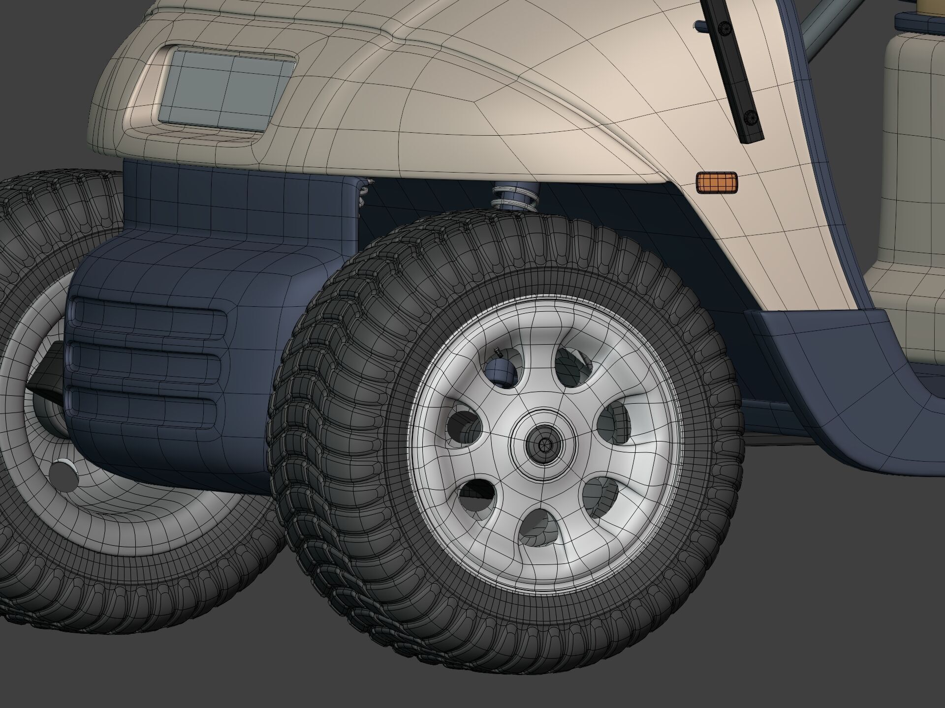 Generic Golf Cart - Electric Sport Vehicle - Club Car -- Blender 3D model_24