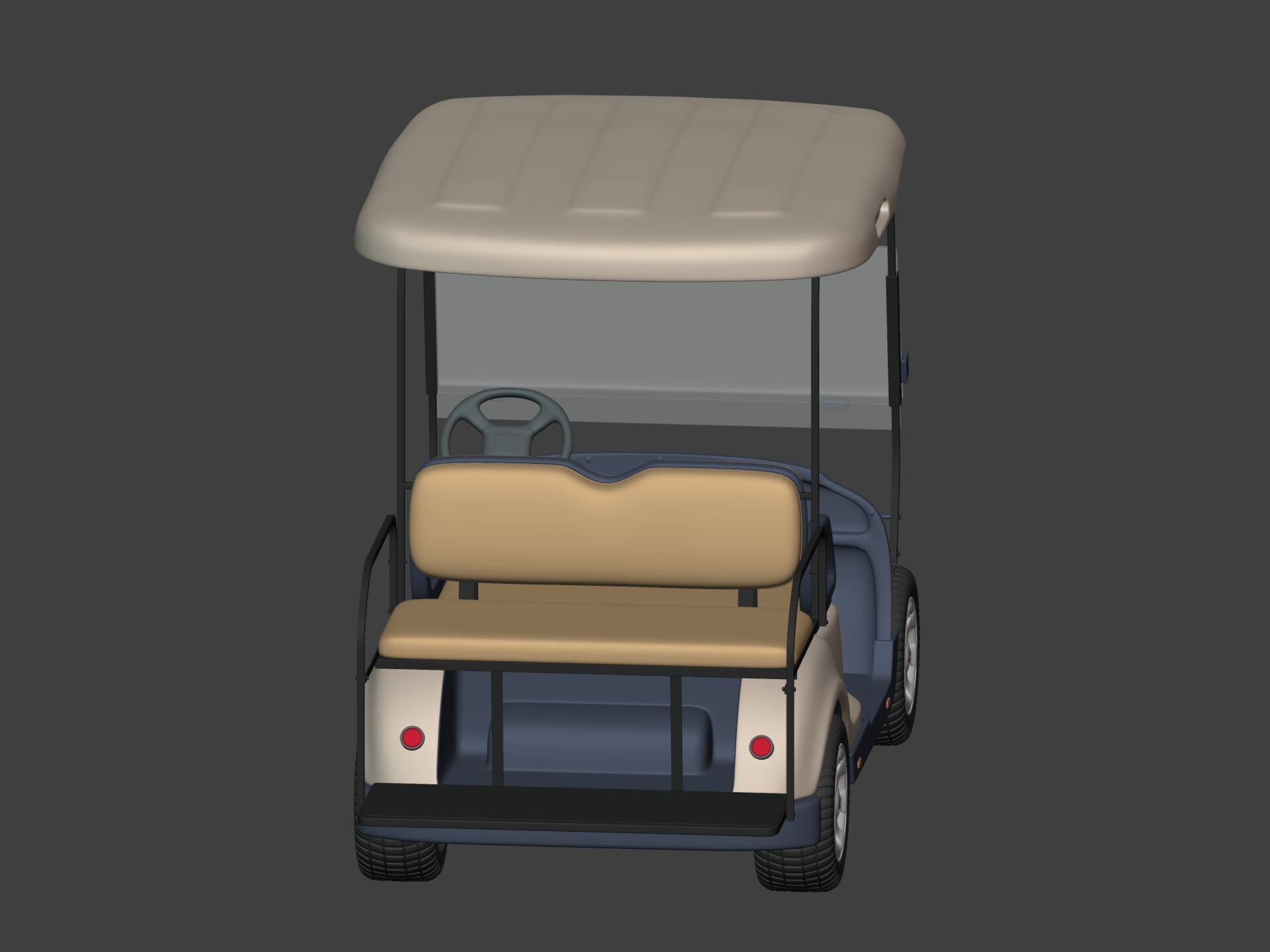Generic Golf Cart - Electric Sport Vehicle - Club Car -- Blender 3D model_13