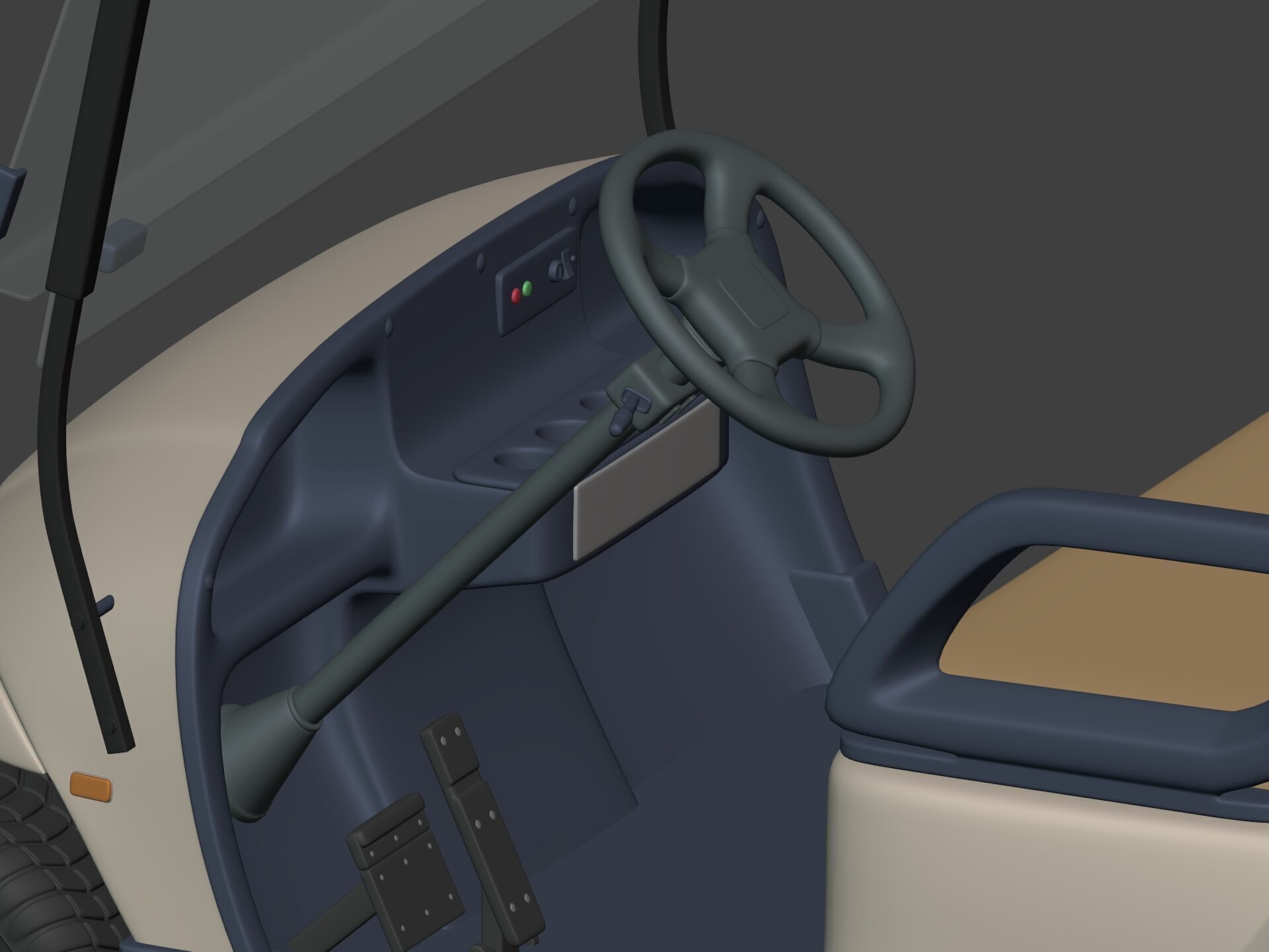 Generic Golf Cart - Electric Sport Vehicle - Club Car -- Blender 3D model_15