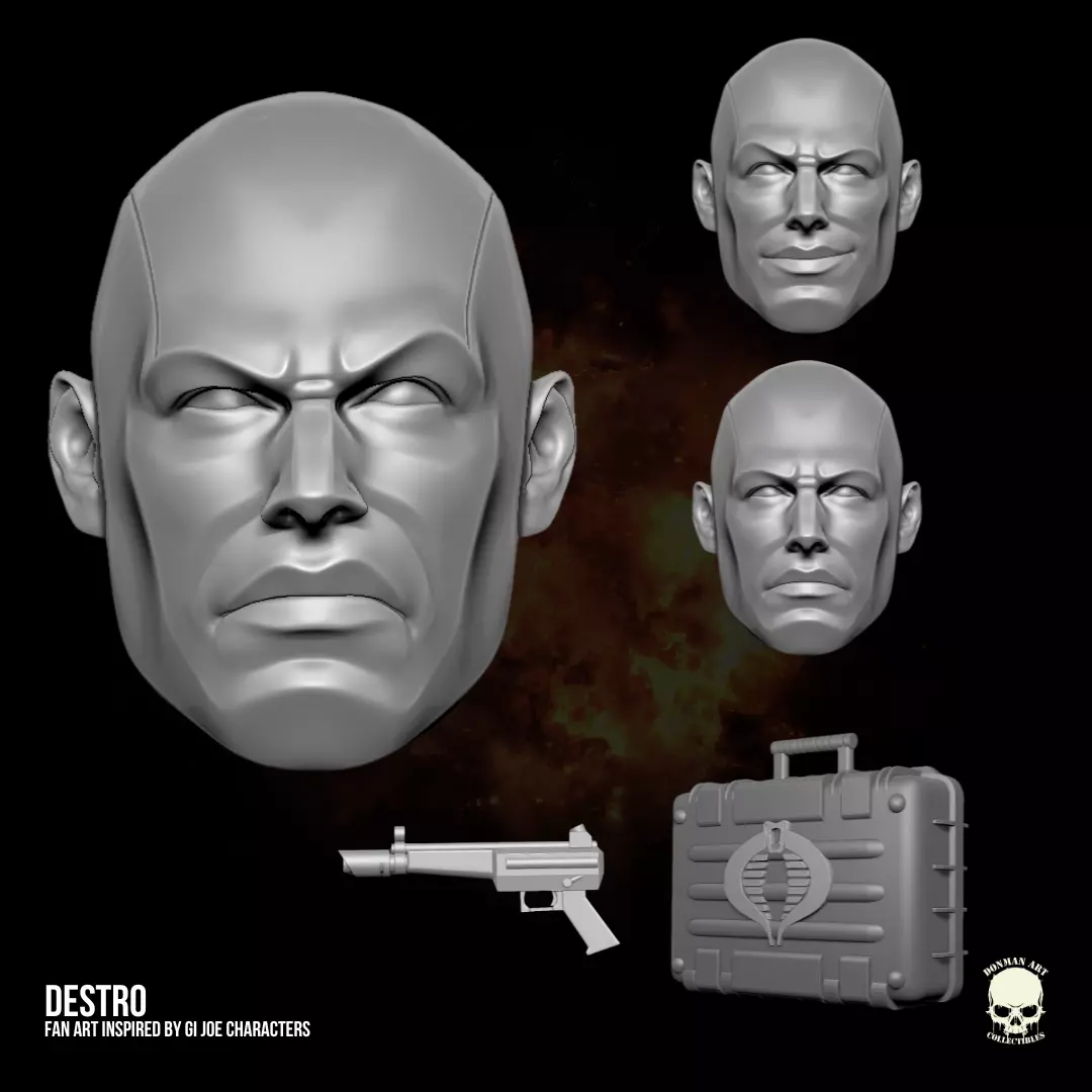 Destro GI Joe Fan Art 3D printables for Action Figures 3D print model_0