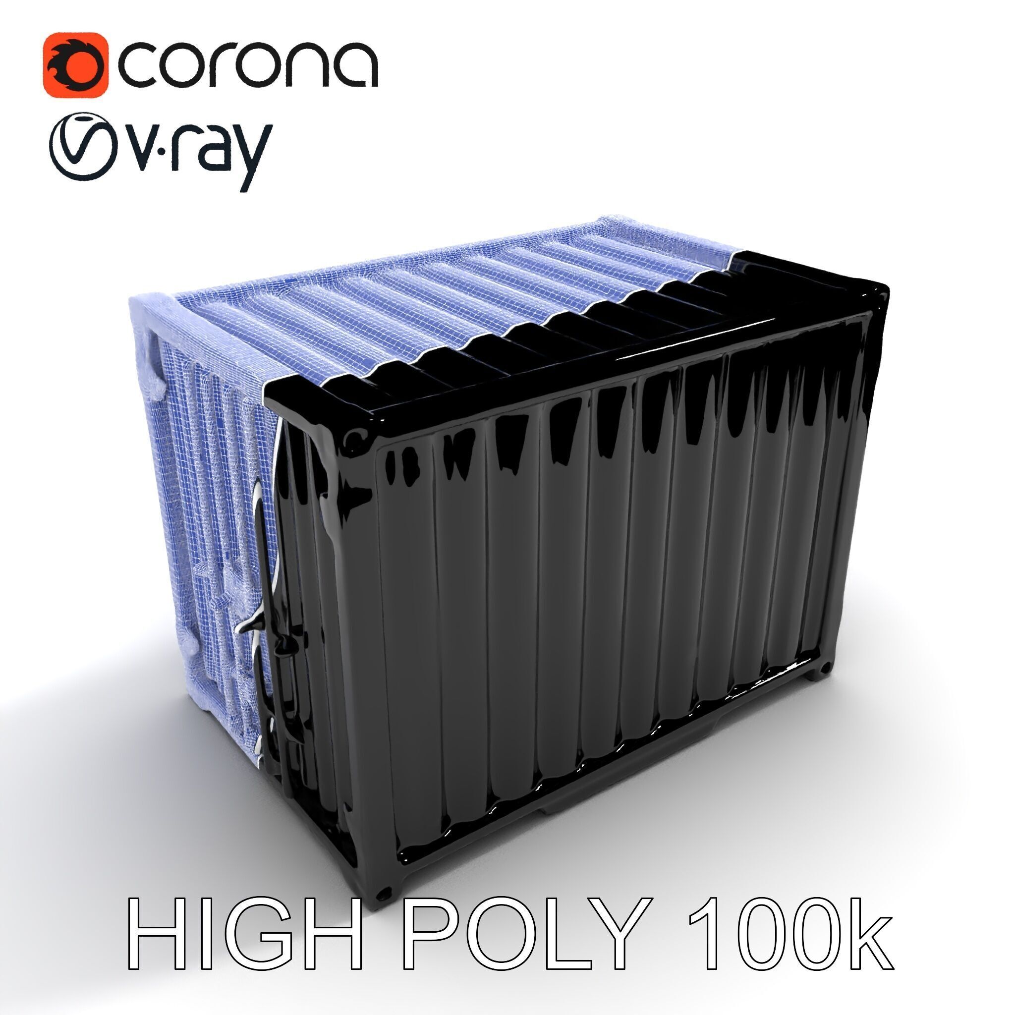Blue Rusty Shipping Container Model Pack for D Environments a... Low-poly 3D model_8