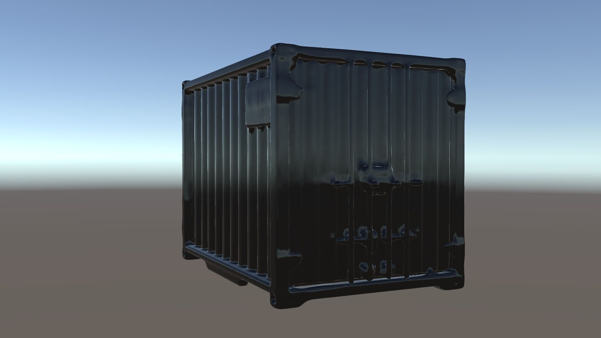 Blue Rusty Shipping Container Model Pack for D Environments a... Low-poly 3D model_5