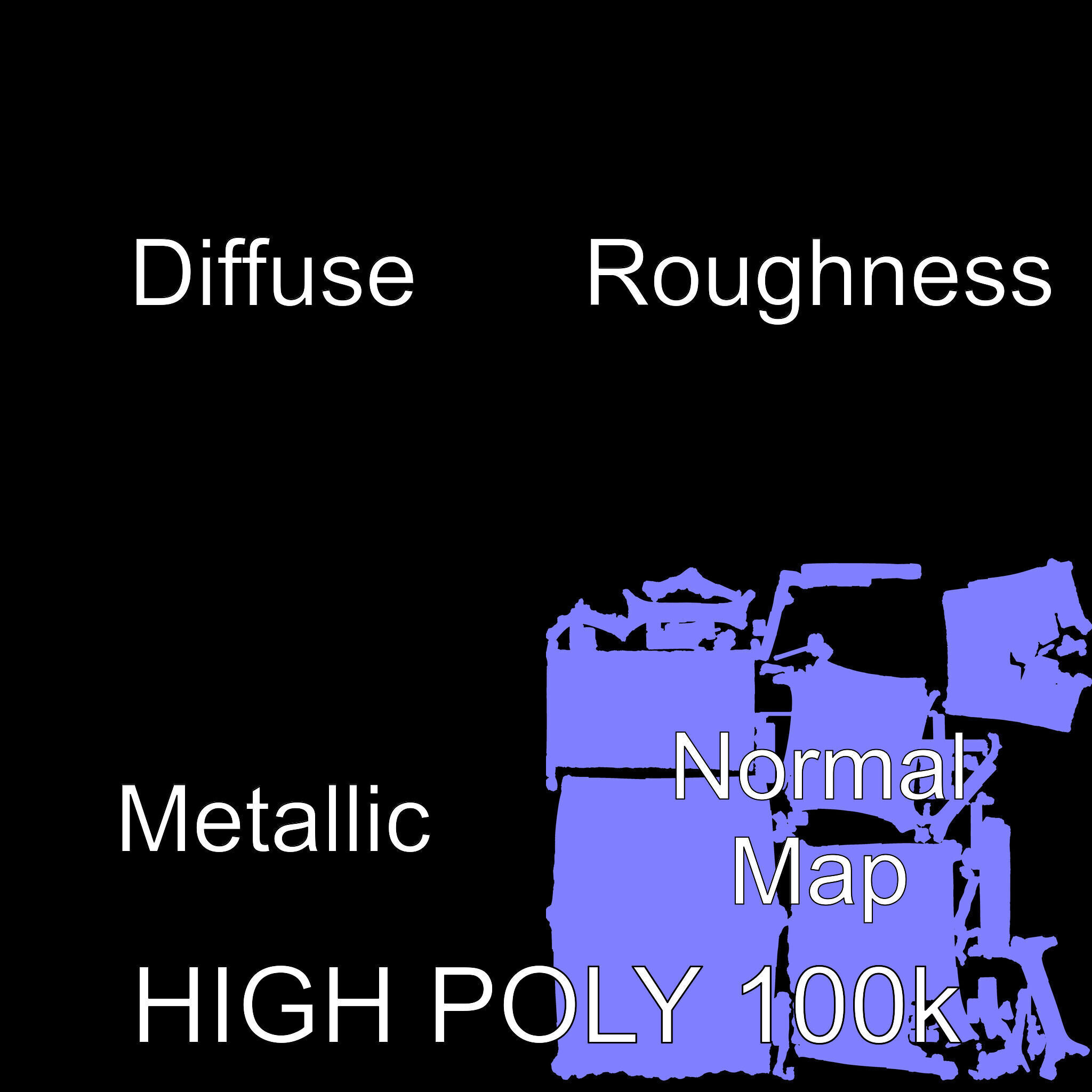 Blue Rusty Shipping Container Model Pack for D Environments a... Low-poly 3D model_2