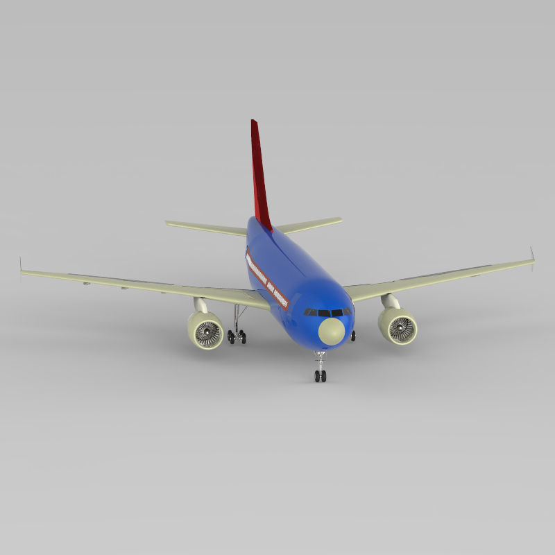 Aeroplan boeing 3D model_2