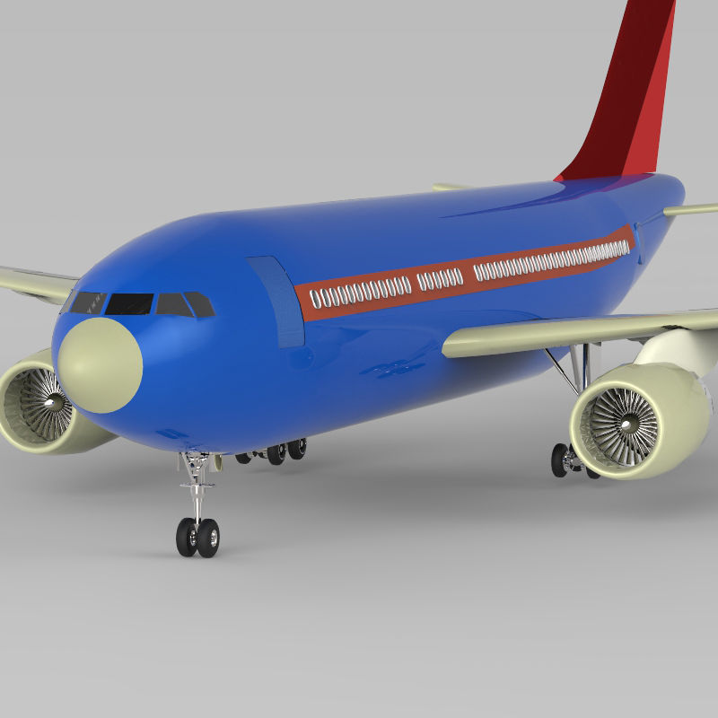 Aeroplan boeing 3D model_4