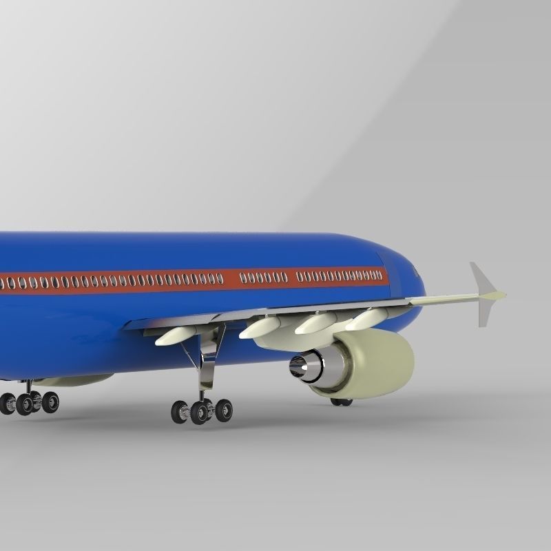 Aeroplan boeing 3D model_6