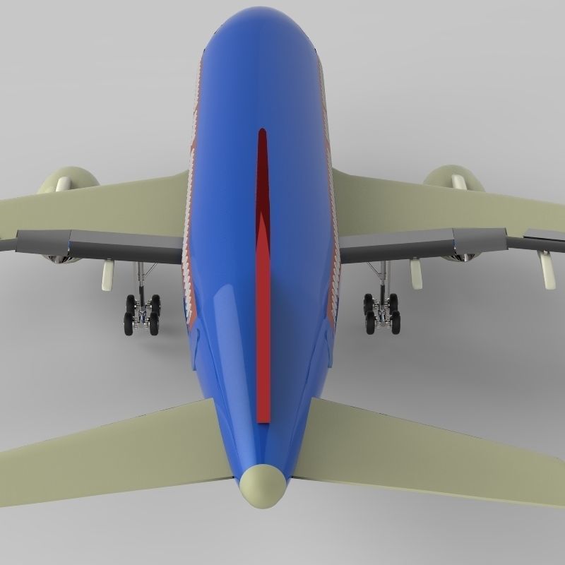 Aeroplan boeing 3D model_12