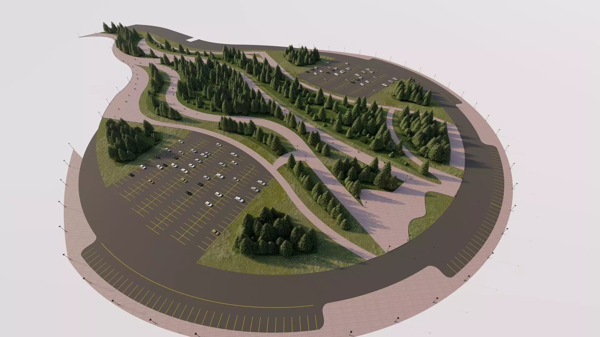 public park-Private Park Landscape Urban 3D model_0