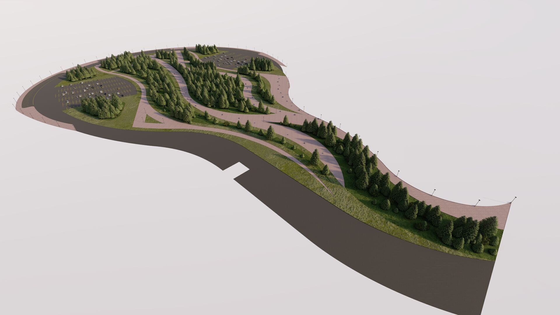 public park-Private Park Landscape Urban 3D model_19