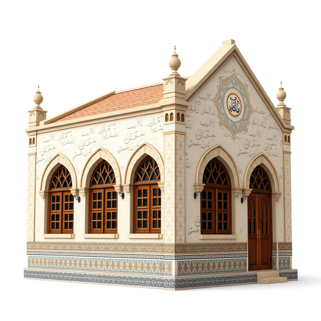 Islamic Architectural Building Model Pack Low-poly 3D model_4