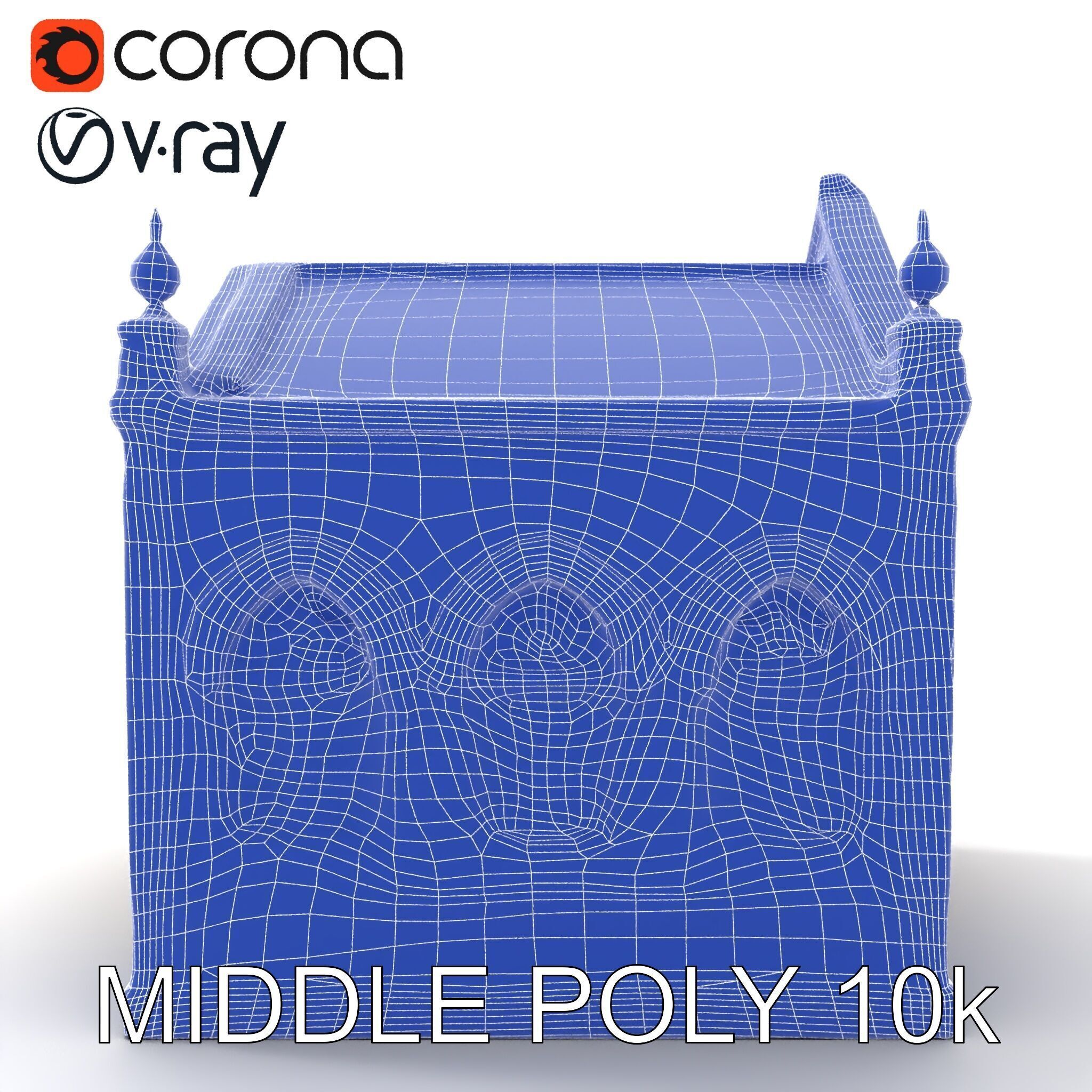 Islamic Architectural Building Model Pack Low-poly 3D model_13