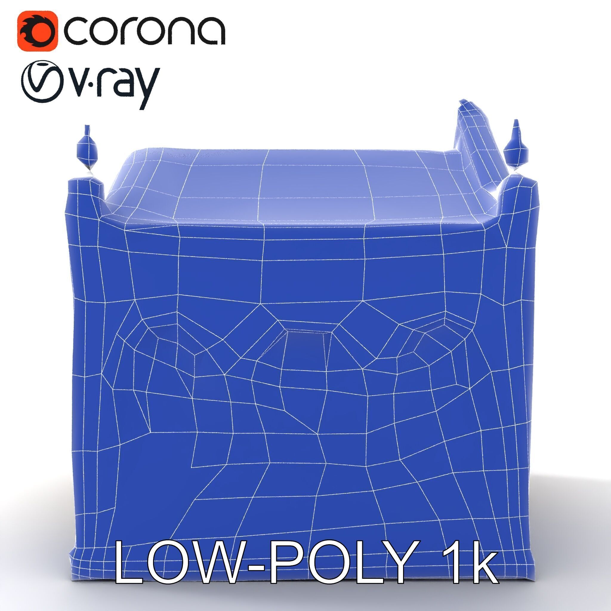 Islamic Architectural Building Model Pack Low-poly 3D model_30