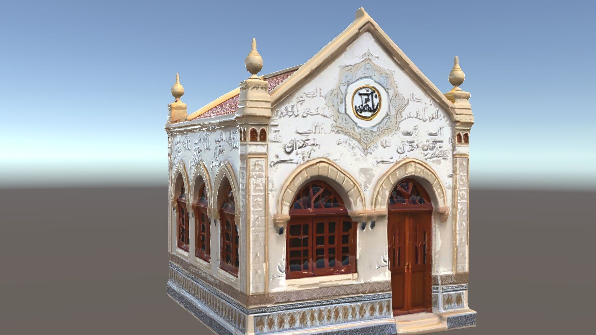 Islamic Architectural Building Model Pack Low-poly 3D model_8