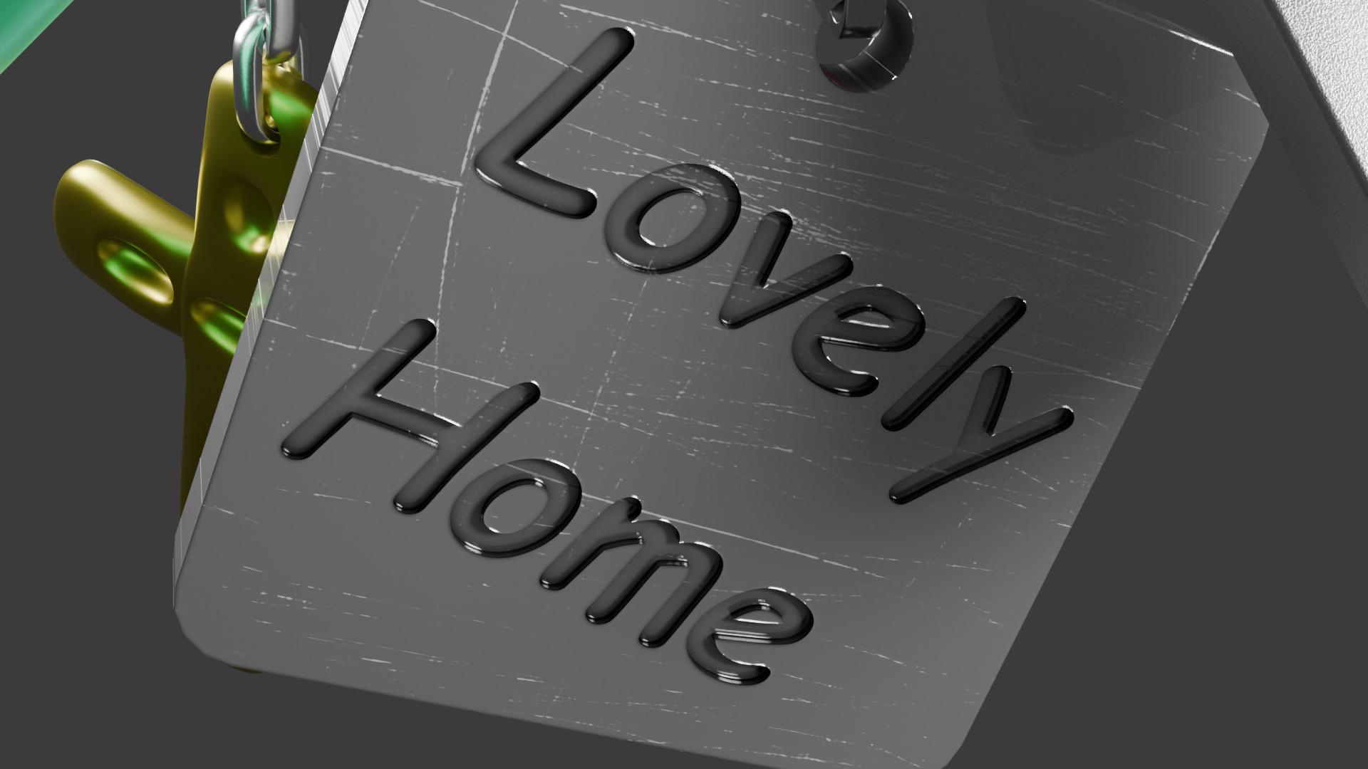 Stylized Metal Keychains - Game Ready Low Poly Model 3D model_3